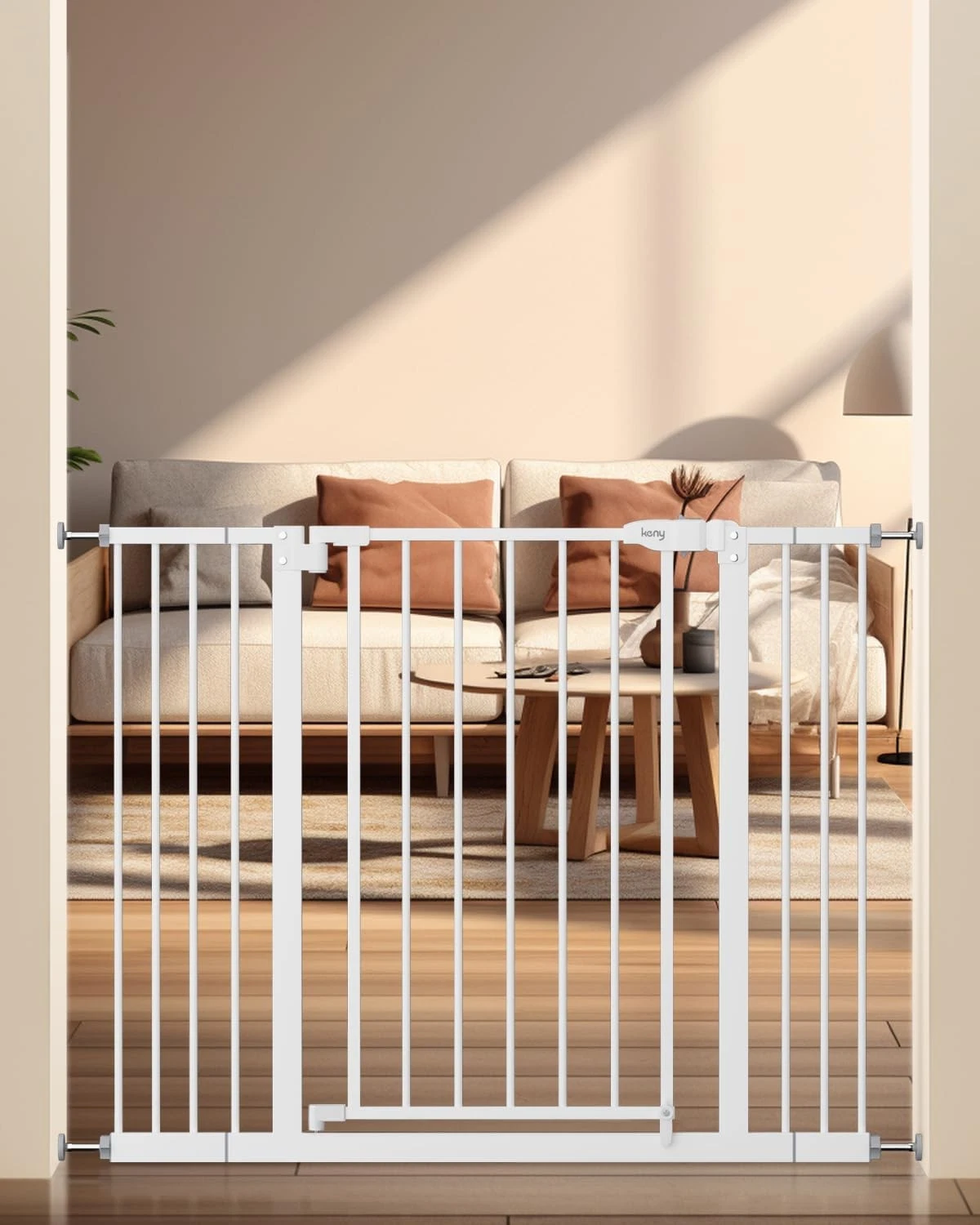 29"-42.5" Baby Gate Stairs Auto Close Safety Dog Gate Pressure Mounted Easy Walk