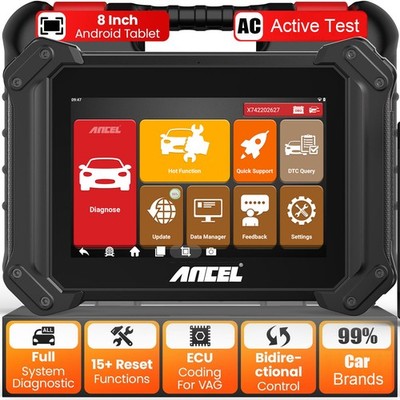 ANCEL V6 All System OBD2 Scanner Bidirectional Diagnostic Scan Tool ECU Coding