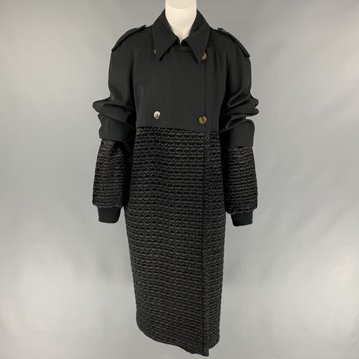 Vintage 1980's JEAN PAUL GAULTIER pour GIBO Black Quilted Vintage 1980's JEAN PAUL GAULTIER pour GIBO Black Quilted