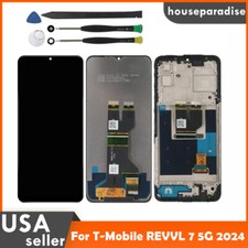 New For T-Mobile REVVL 7 5G TMRV075G LCD Display Touch Screen Digitizer  Frame