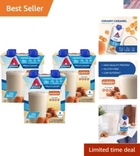 Keto Creamy Caramel Energy Shake – 4 Pack of 3, 15g Protein & Gluten-Free