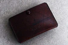 Atelier Du Cuir Simplet "SNAP"  card case/holder rusty - bark