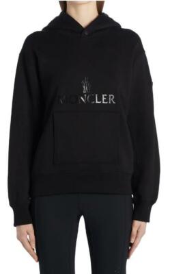 ★韓国の人気★【MONCLER】★MONCLER COLOUR BLOCK HOODIE★ NEW MONCLER COLOR BLOCK BLACK LOGO COTTON HOODIE SWEATSHIRT