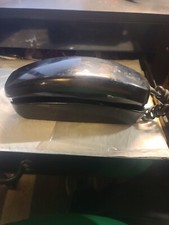 Vintage ITT Black Slimline Rotary Dial Phone 1970's Untested