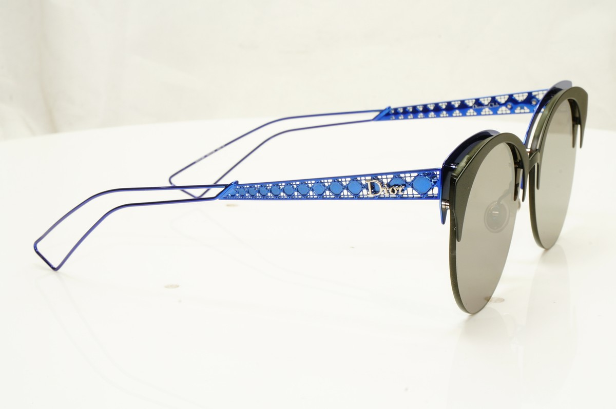 Authentic Dior Womens Metal Sunglasses Black Blue Grey  display picture 1