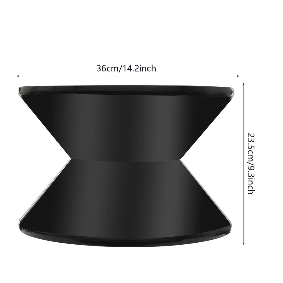 Leisuremod Side End Table D*H 14.2*9.3 in Round Plastic Frame Material White - Image 4 of 4