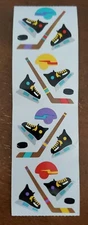Mrs. Grossman's HOCKEY themed sticker strip (4 mods), hockey stick, puck, helmet
