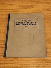 Antique Vintage Plumbing Catalog Detroit Brass & Malleable Works 1939