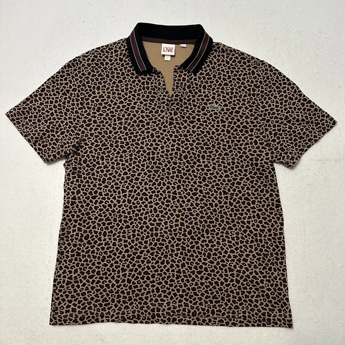 Lacoste leopard polo sale