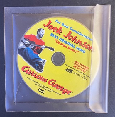 JACK JOHNSON Upside Down (Music Video) RARE PROMO DVD FYC Curious George 2006