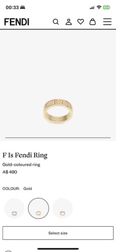 Fendi luxury ring authentic luxury product accessories - Picture 5 of 5