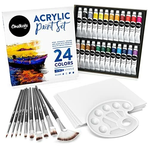 Acrylic Paint Set For Adults Kids Artists 40 Piece Acrylic Painting Supplies  Kit