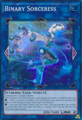 1X NM Binary Sorceress - SDCL-EN043 - Super Rare 1st Edition Cyberse Link yugioh