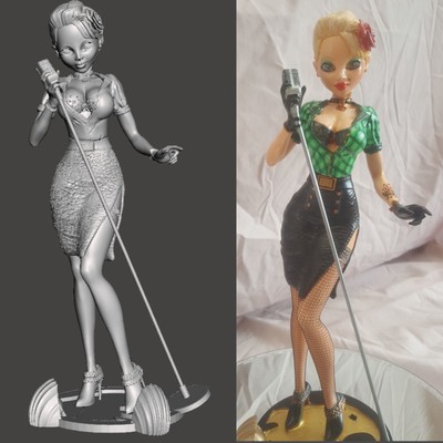 Black Canary Sing 1/8 1/6 1/4 3D Print Model Kit Unpainted Unassembled GK
