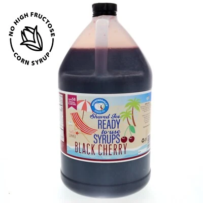 Hypothermias BLACK CHERRY 🍧 Snow Cone machine Shaved Ice Flavor Syrup GALLON