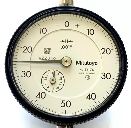 1" DIAL INDICATOR - MITUTOYO 2417S - 0-50-0 RANGE - .001" GRADUATION - NEW!
