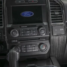 17-21 Ford F250 F350 Molded Black Wood Grain Center Vent Dashboard Bezel Trim