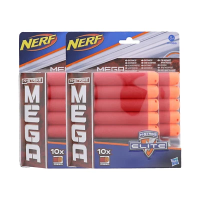 2x Hasbro Nerf A4368E24 N-Strike Elite MEGA je 10x Darts Nerf Zubehör