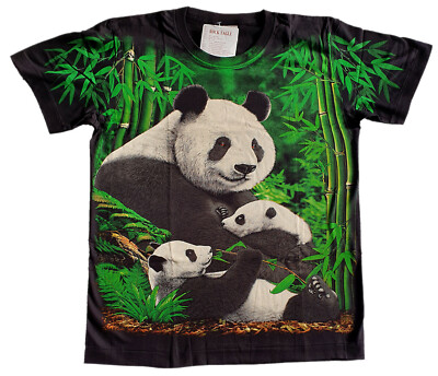 HARLEj PANDA-MAMA MIT BABYS T-SHIRT M L XL 2XL 3XL TIER MOTIV BÄR LOVE BIG SIZE