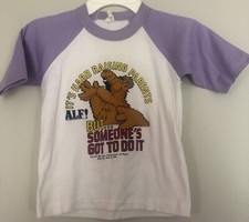 Vintage Children s Youth Alf Shirt 1987 Girls Sz 5 Hard Raising Parents Alien
