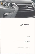 2014 Lexus RX 350 Owners Manual User Guide