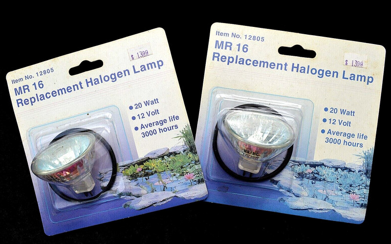 Danner Replacement Halogen Lamp #12805. MR 16. LOT OF TWO BULBS. 20 Watt 12 volt