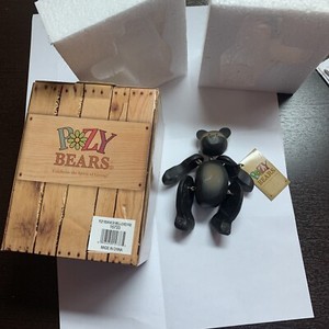Giftcraft NIOB 2010 Classic Pozy Bear “Black Bear”, 320003/Well Loved,4.25” Long