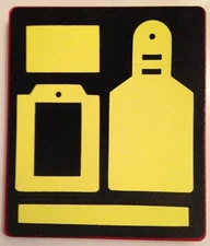 Sizzix Large Red Original Die Cutter ~ LUGGAGE TAG #1 ~ Travel, Suitcase