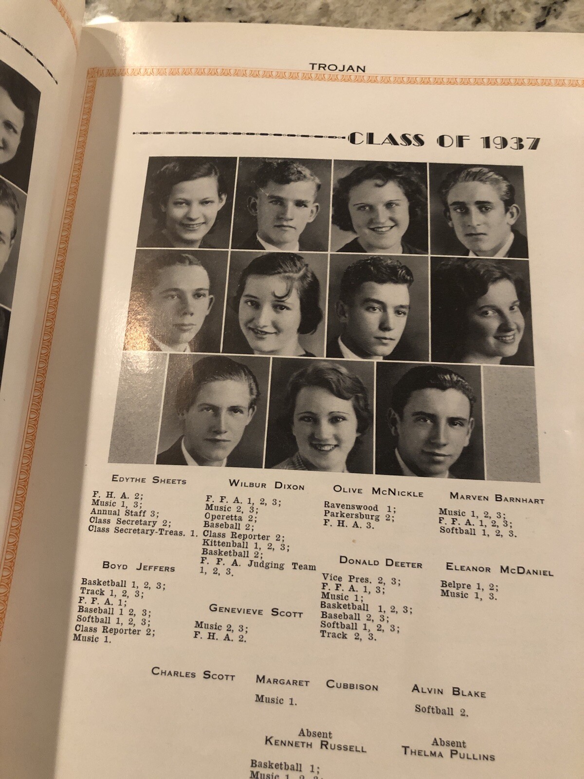 1936 Trojan Troy High School Yearbook Coolville, Ohio eBay