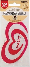 WALLS 3D Carte D'or Vanilla Paper Love Heart Car Air Freshener