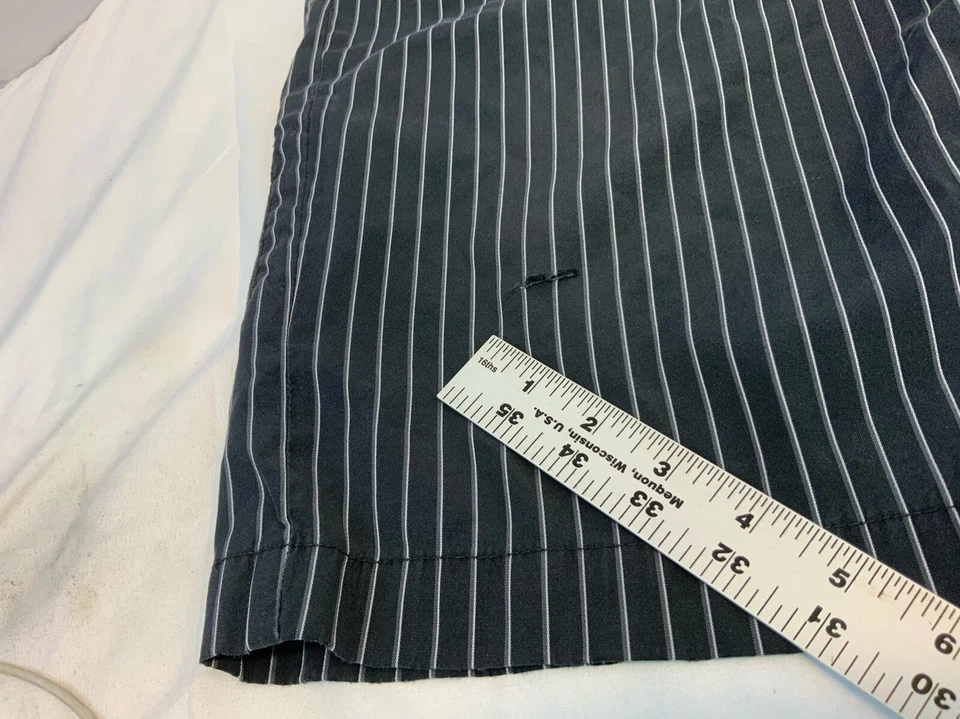 范斯滑板短裤尺寸 36 男式海军蓝条纹棉质平底印度 YGI H1-565 — 第 4/4 张图片