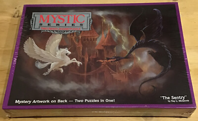 UNOPENED 500 Piece Mystic Puzzle, Two Sided, Mystery Art On Back, The Sentry