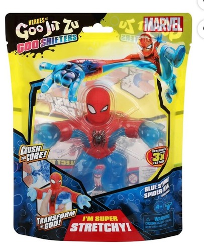 Heroes of Goo Jit Zu Goo Shifters Marvel Stretchy 4,2" Blue Strike Spider-Man - Bild 1 von 5