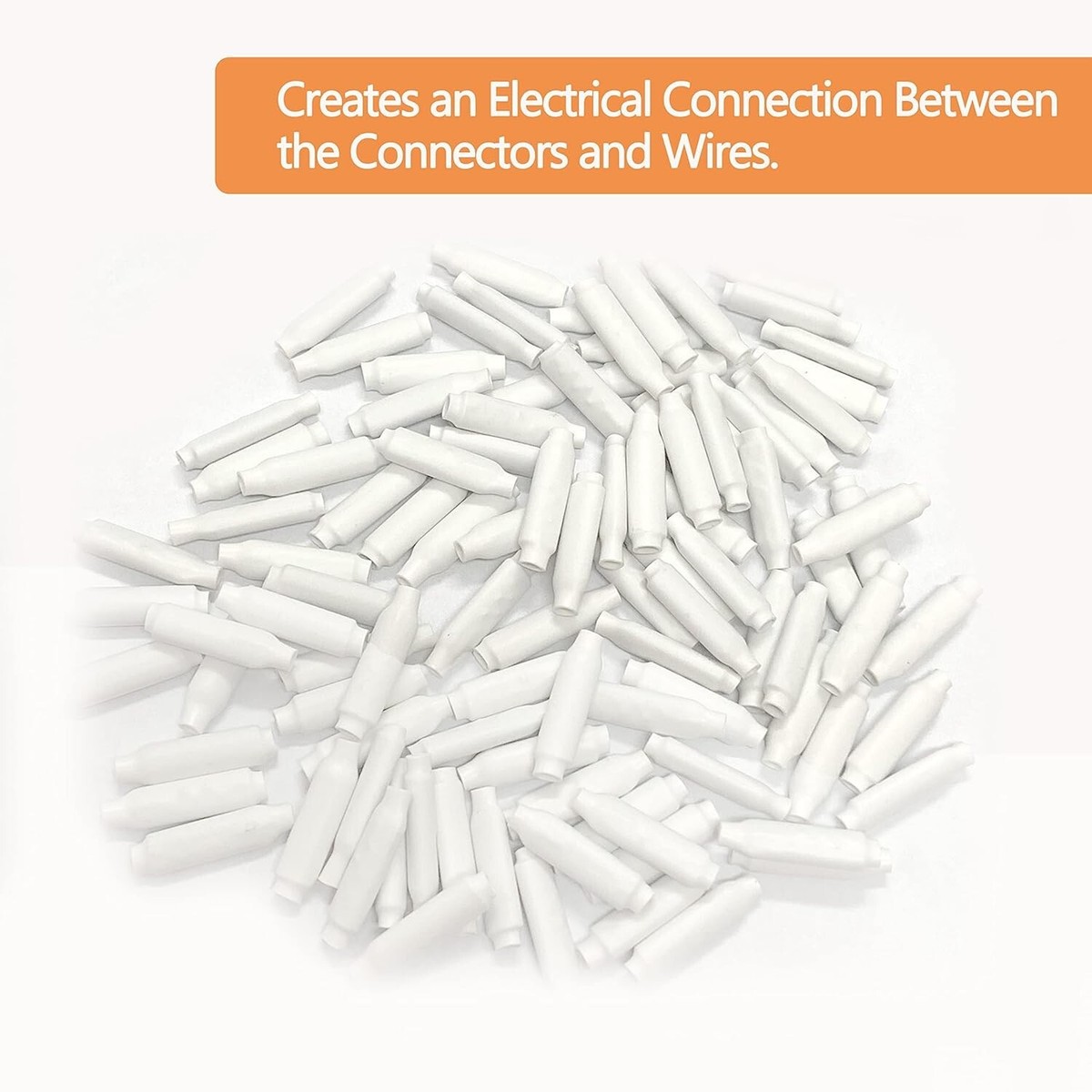 Solder Wire Solder Seal Wire Connectors Becony Wire B Connector, Blue White, 300 PCS 300 PCS, Crimp, Brass, Polyolefin Insulation, 18-30 Gauge, Low Voltage, Telephone Alarm Electrical Connectors
