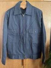 EWC Jacket eisenhower navy Sz S Long  Unlined RN42628 Front Pocket Deadstock NWT