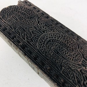 Antique Hand Carved Wood Block Fabric Wallpaper Wooden Print Stamp Large Ebay