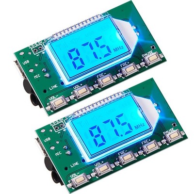 2 Pieces Digital FM Transmitter Module Stereo FM Transmitter DSP PLL 76.0-108...