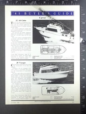 1984 1-page FEATURE on Carver 32 Aft Cabin & 28 Voyager yacht boat