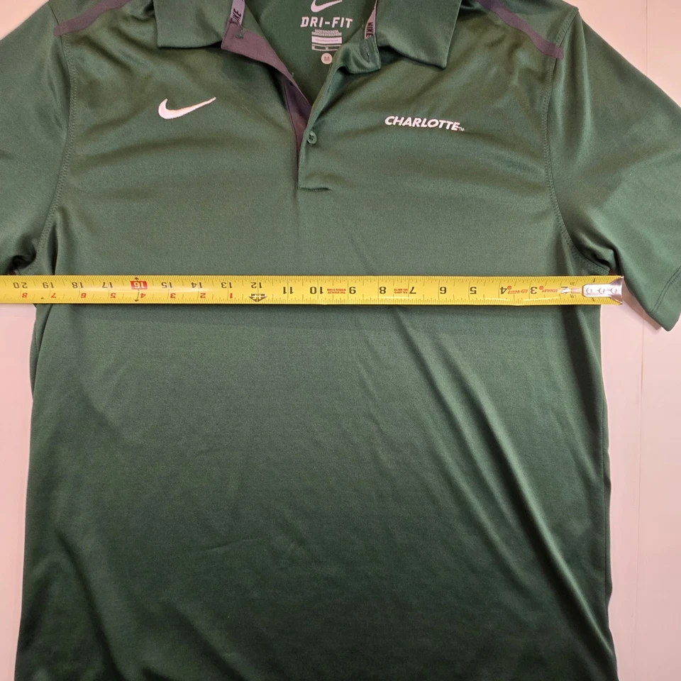 Charlotte Nike Dri-Fit Polo Men's Dark Green Size Medium M - Image 3 of 4