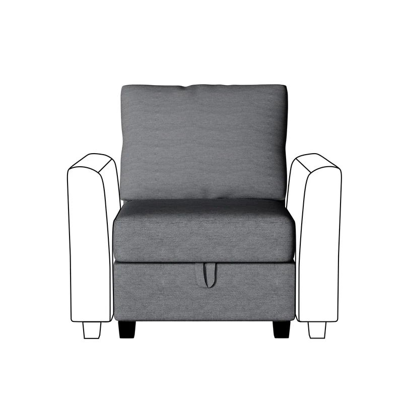 Real Relax Single Seater Without Armrest Convertible Sectional Sofa Couch Linen
Opens in a new windo