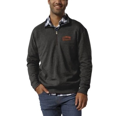 Clemson Tigers Heritage 1/4 Zip Pullover Jacket Mens M Heathered Black NWOT
