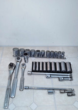 Craftsman 38 12 Ratchet Socket Set Bundle Sae Deep Well Extensions V Series
