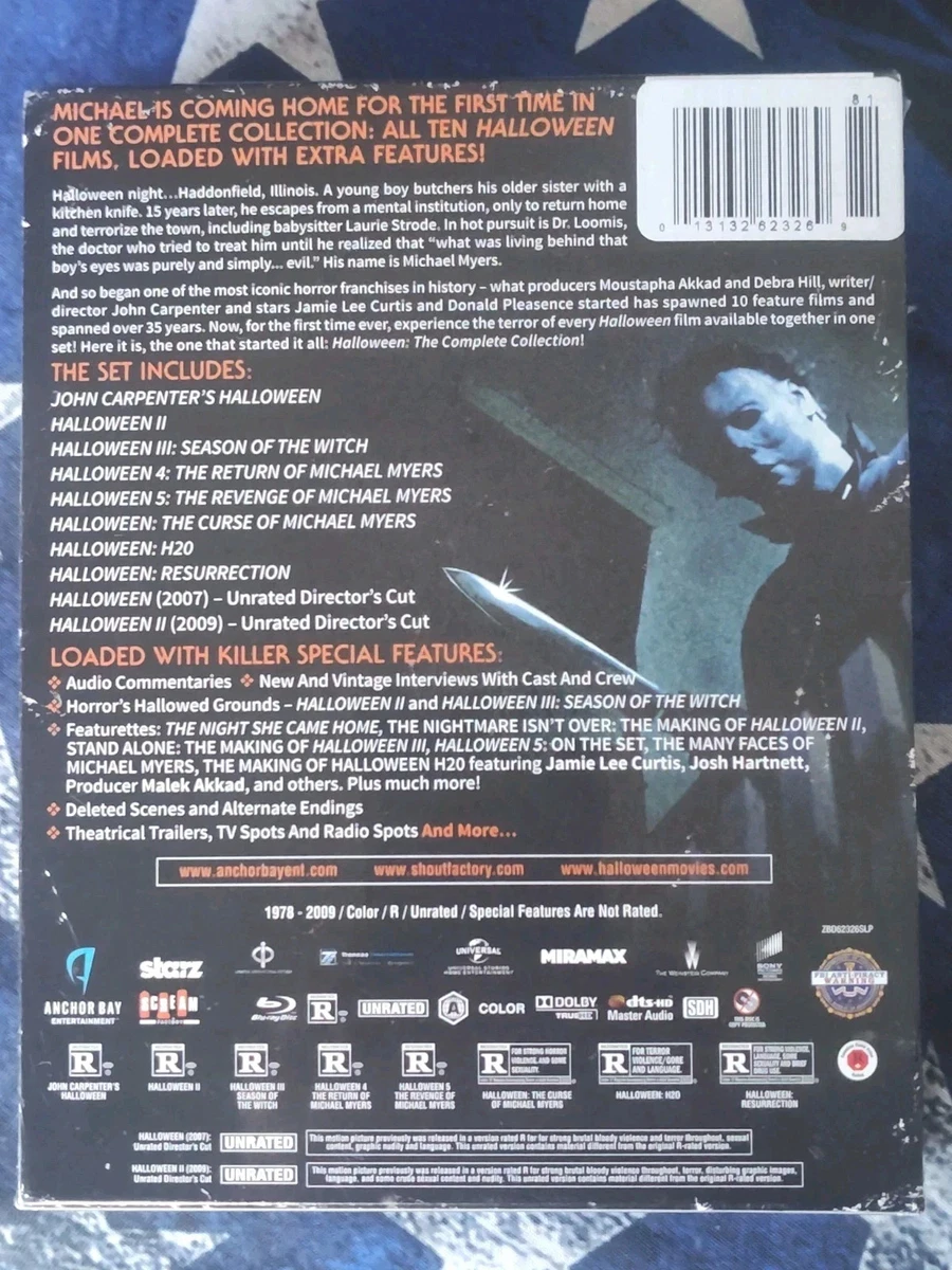 HALLOWEEN The Complete Collection 10-disc Set - NEW Factory Sealed