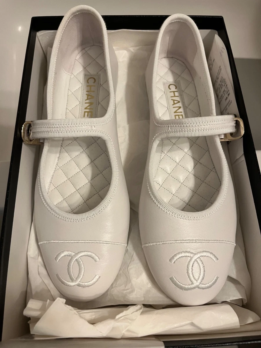 CHANEL Mary Jane Flats for Women with Upper Leather for sale | eBay