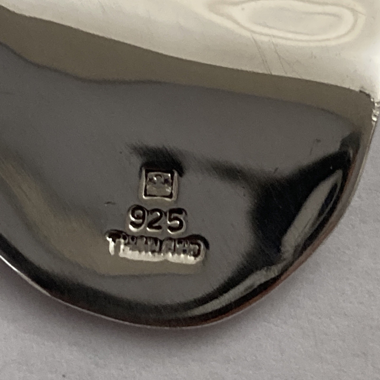 Huge Solid Sterling Silver Puddle Mirror Pendant … - image 4