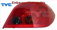 Tyc 11-0249-01-2 Heckleuchte Rechts RüCklicht Hecklicht RüCkleuchte