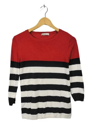 STRADIVARIUS Pull en maille fine Dames Pull T EU 38 rouge-noir-blanc - Photo 1/4