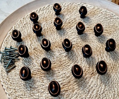 Lot 18 Amerock Sterling Traditions Oval Cabinet Knobs Oil Rubbed Bronze ORB VTG