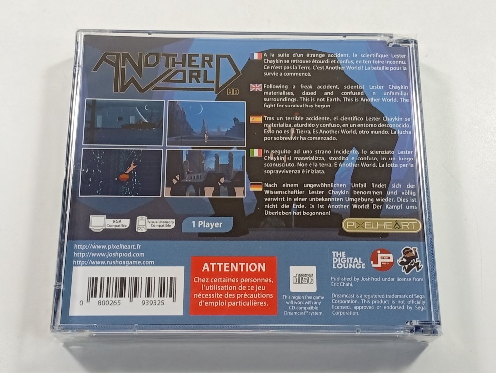 Another World HD Dreamcast Pixel Heart Version Européenne