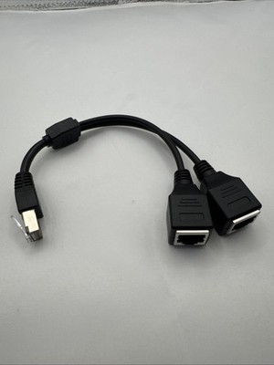 RJ45 1 Male to 2 Female Port Ethernet Network Splitter Extension Connector Cable
